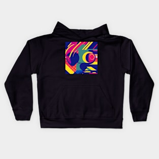 Retro Abstract Art Kids Hoodie